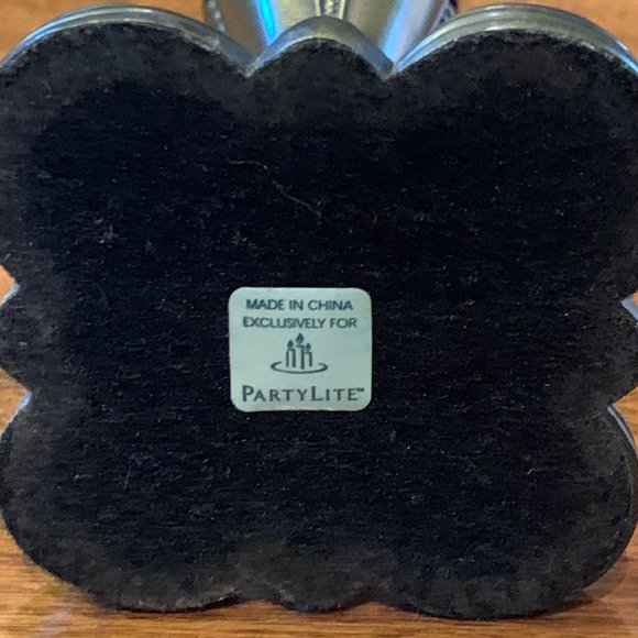 PartyLite Hydrangea Tiffany Style Stained Glass 2 Pc Tea Light Candle Holder - Picture 10 of 12